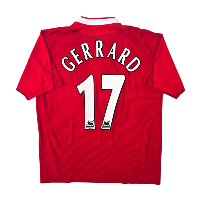 2002/04 Liverpool Home Football Shirt (XL) Reebok 17 Gerrard - Football Finery - FF306279