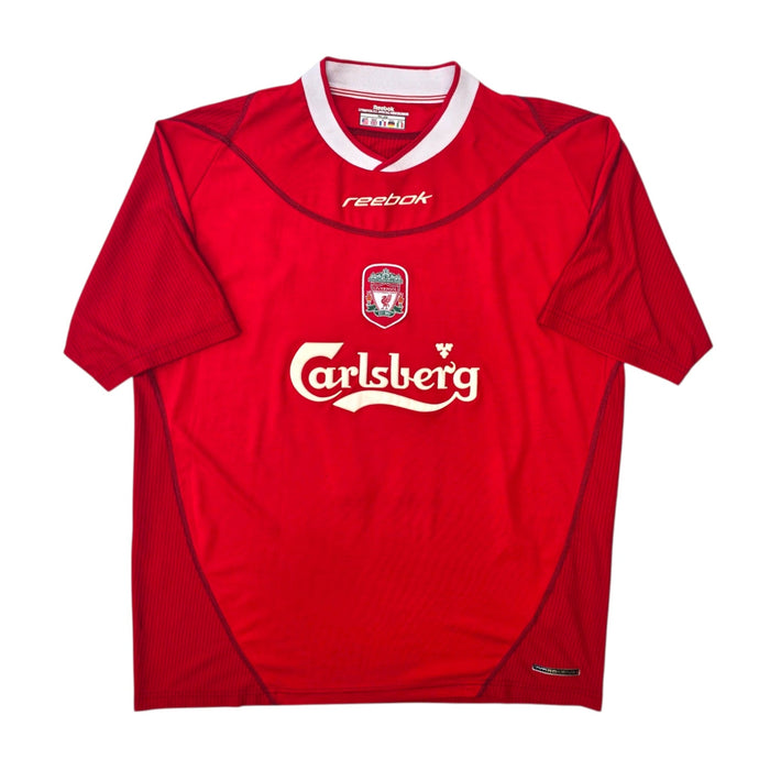 2002/04 Liverpool Home Football Shirt (XL) Reebok 17 Gerrard - Football Finery - FF306279