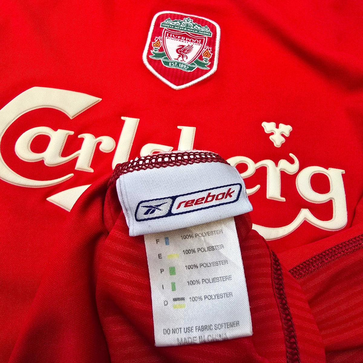 2002/04 Liverpool Home Football Shirt (XL) Reebok 17 Gerrard - Football Finery - FF306279