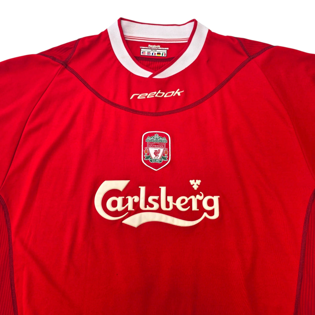 2002/04 Liverpool Home Football Shirt (XL) Reebok 17 Gerrard - Football Finery - FF306279