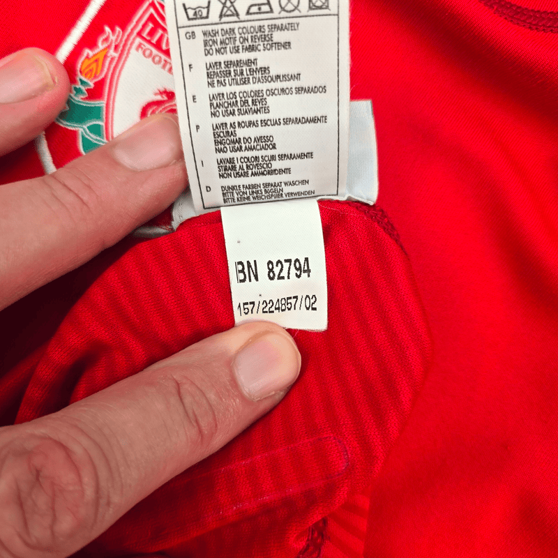 2002/04 Liverpool Home Football Shirt (XL) Reebok 7 Kewell - Football Finery - FF301933