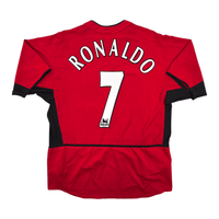 2002/04 Manchester United Home Football Shirt (L) Nike 7 Ronaldo - Football Finery - FF303422