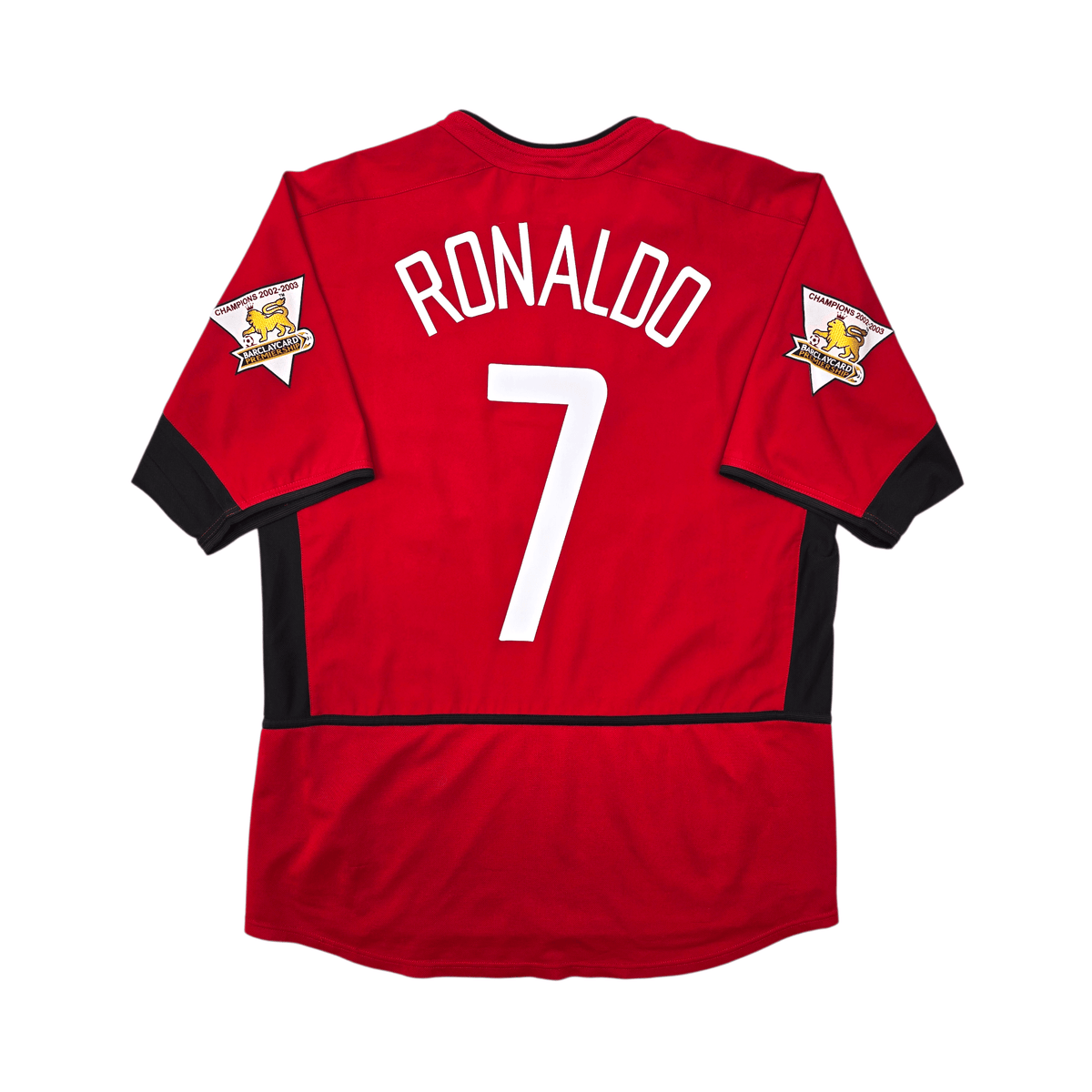 2002/04 Manchester United Home Football Shirt (M) Nike 7 Ronaldo - Football Finery - FF302975