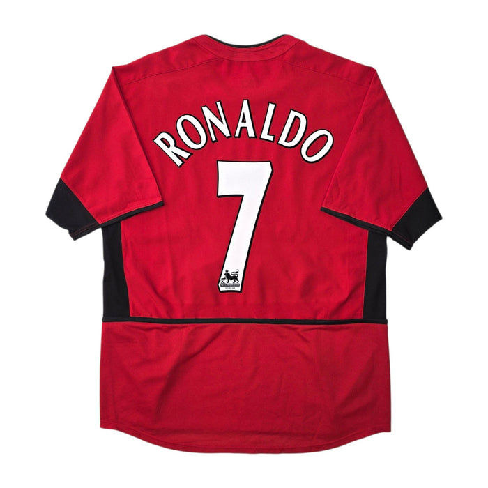 2002/04 Manchester United Home Football Shirt (M) Nike #7 Ronaldo - Football Finery - FF307636