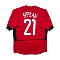 2002/04 Manchester United Home Football Shirt (M) Umbro 21 Forlan | Player Version - Football Finery - FF305058