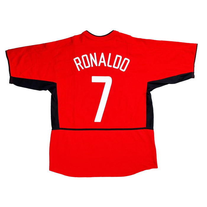 2002/04 Manchester United Home Football Shirt (XL) Nike #7 Ronaldo - Football Finery - FF203083