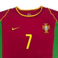 2002/04 Portugal Home Football Shirt (M) Nike #7 Figo - Football Finery - FF204315