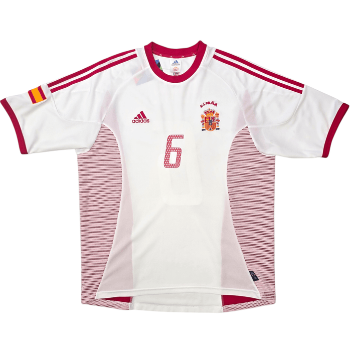 2002/04 Spain Away Football Shirt (L) Adidas 6 Hierro - Football Finery - FF303663