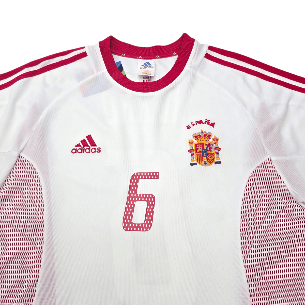 2002/04 Spain Away Football Shirt (L) Adidas 6 Hierro - Football Finery - FF303663