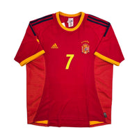 2002/04 Spain Home Football Shirt (L) Adidas 7 Raul - Football Finery - FF304890