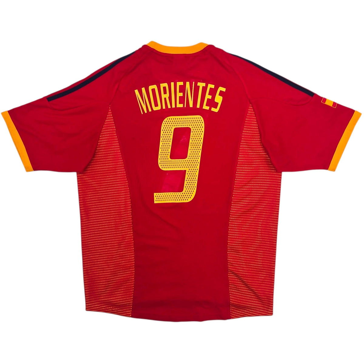 2002/04 Spain Home Football Shirt (L) Adidas 9 Morientes - Football Finery - FF305757