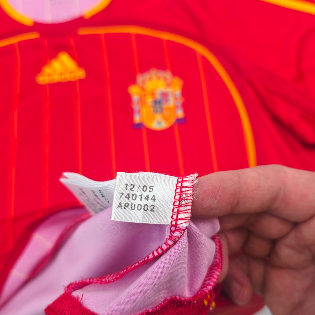 2002/04 Spain Home Football Shirt (L) Adidas 9 Morientes - Football Finery - FF305757