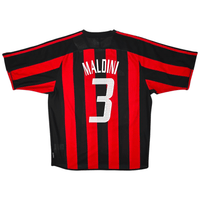 2003/04 AC Milan Home Football Shirt (L) Adidas #3 Maldini - Football Finery - FF204544