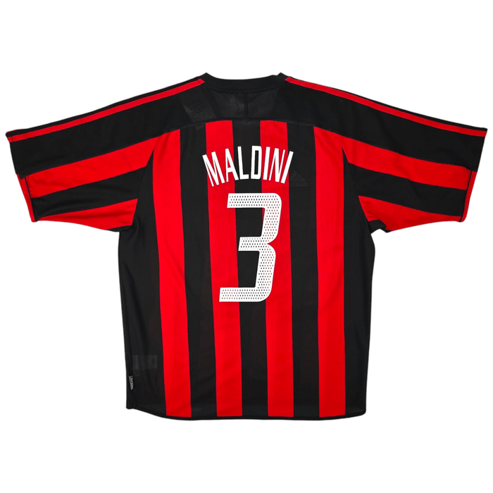 2003/04 AC Milan Home Football Shirt (L) Adidas #3 Maldini - Football Finery - FF204544