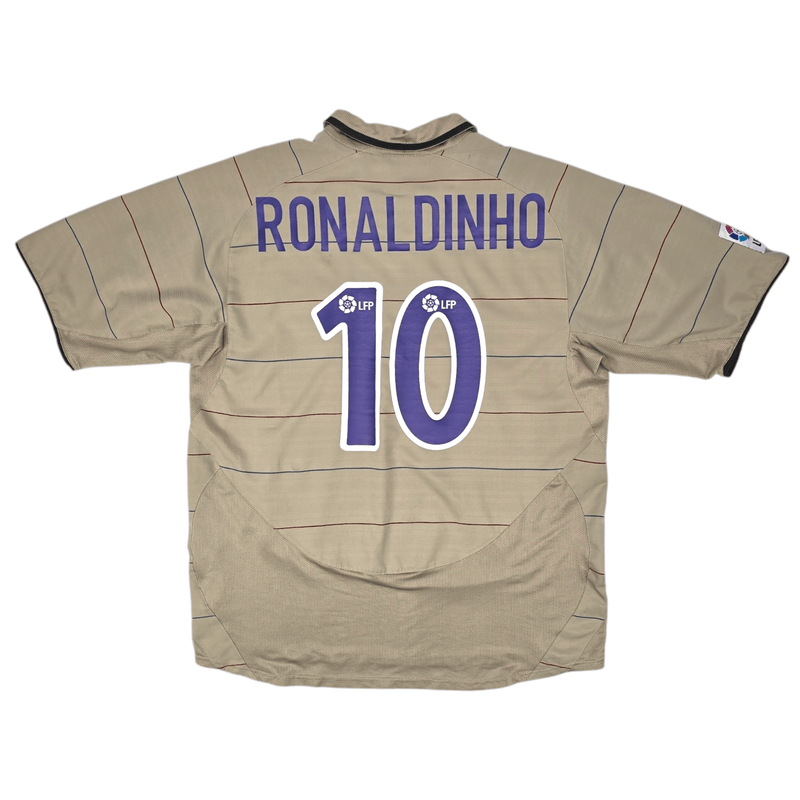 2003/04 Barcelona Away Football Shirt (XL) Nike #10 Ronaldinho - Football Finery - FF204628