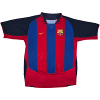 2003/04 Barcelona Home Football Shirt (M) Nike 10 Ronaldinho - Football Finery - FF302619