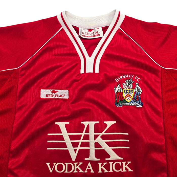 2003/04 Barnsley Home Football Shirt (S) Red Flag - Football Finery - FF304640