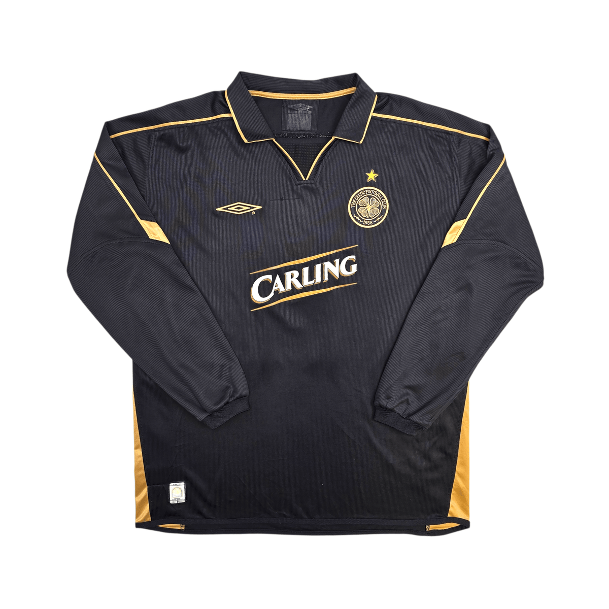 2003/04 Celtic Away Football Shirt (L) Umbro 7 Larsson - Football Finery - FF303310