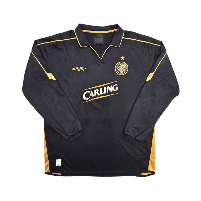 2003/04 Celtic Away Football Shirt (L) Umbro 7 Larsson - Football Finery - FF303310