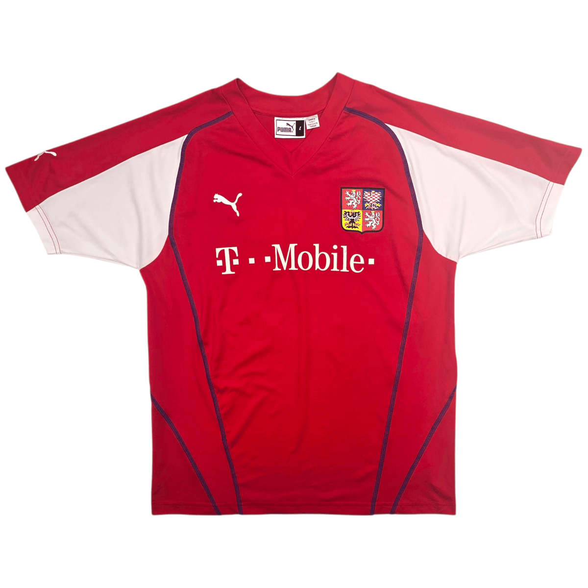 2003/04 Czech Republic Home Football Shirt (L) Puma 15 Baros - Football Finery - FF303072