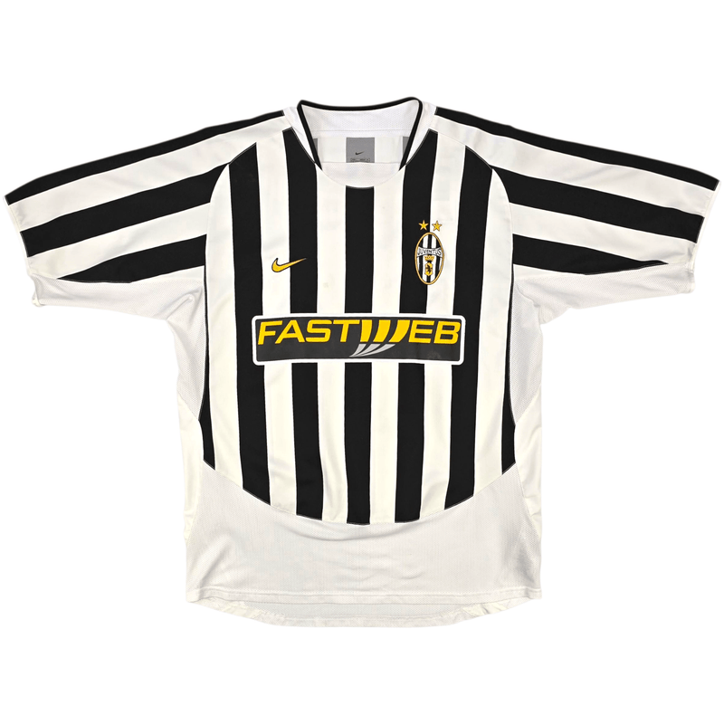 2003/04 Juventus Home Football Shirt (L) Nike 17 Trezeguet - Football Finery - FF301872