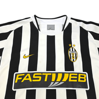 2003/04 Juventus Home Football Shirt (L) Nike 17 Trezeguet - Football Finery - FF301872
