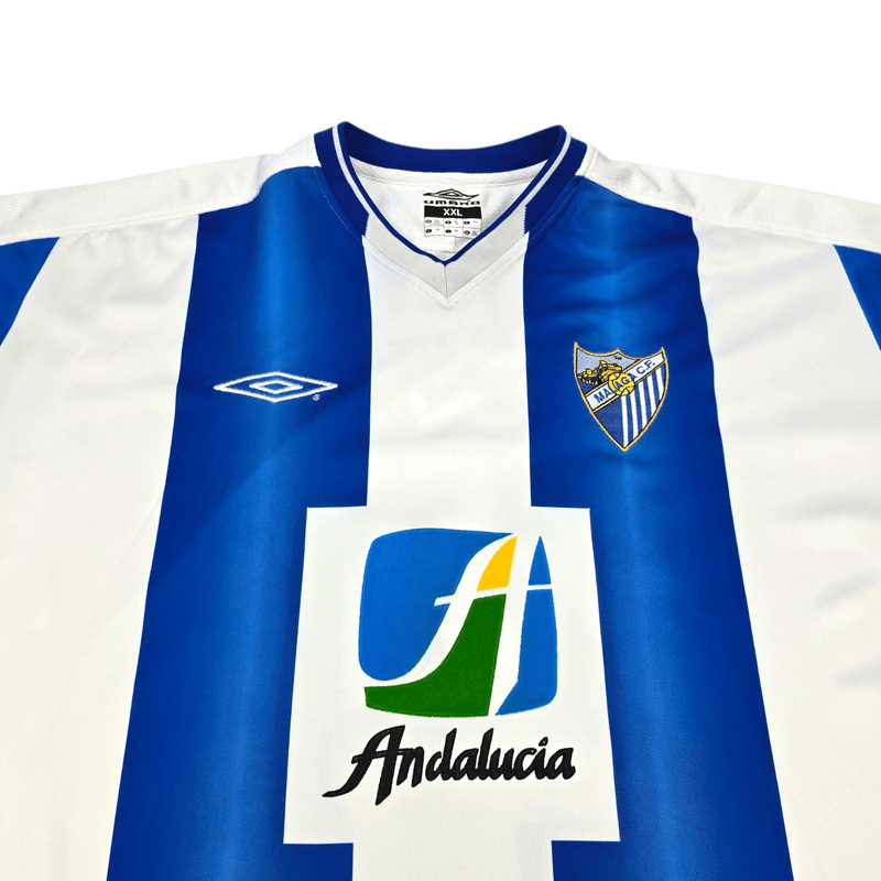 2003/04 Malaga Home Football Shirt (2XL) Umbro 24 Canabal - Football Finery - FF302806