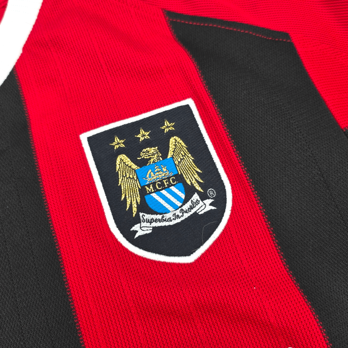 2003/04 Manchester City Away Football Shirt (M) Reebok 39 Anelka - Football Finery - FF302385