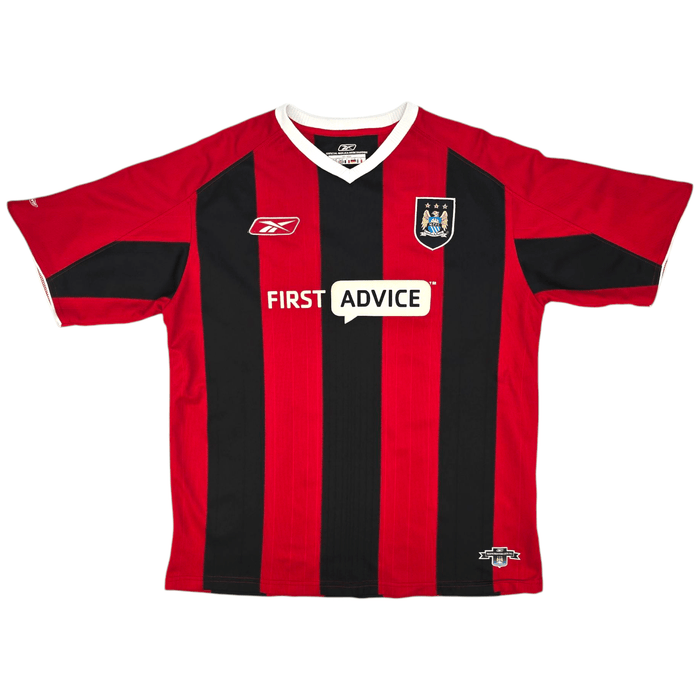 2003/04 Manchester City Away Football Shirt (XL) Reebok #20 McManaman - Football Finery - FF300179
