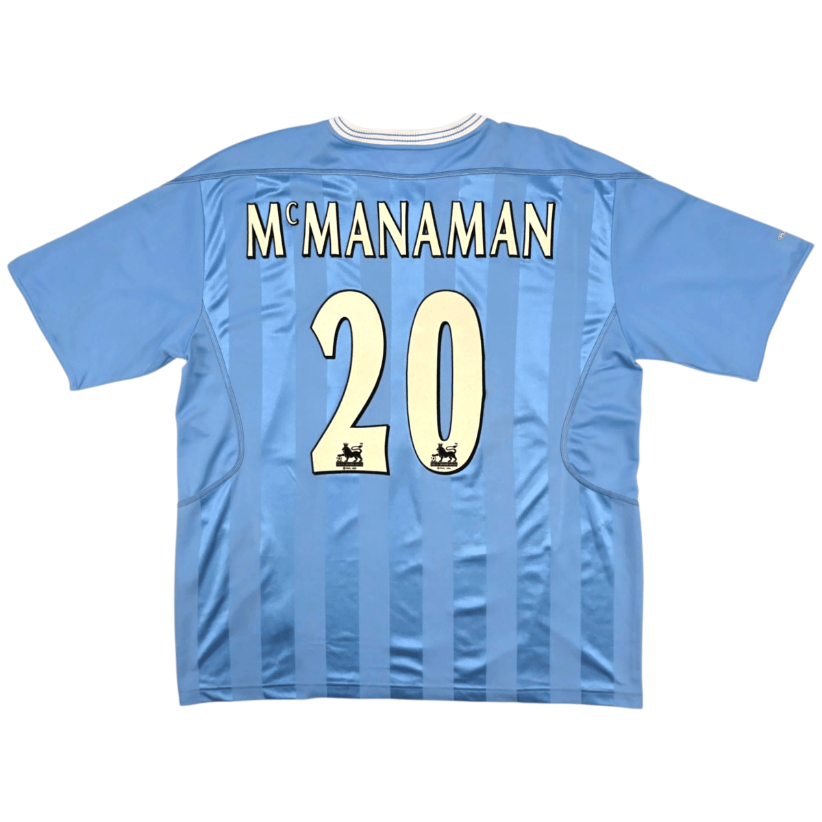 2003/04 Manchester City Home Football Shirt (2XL) Reebok 20 McManaman - Football Finery - FF301211