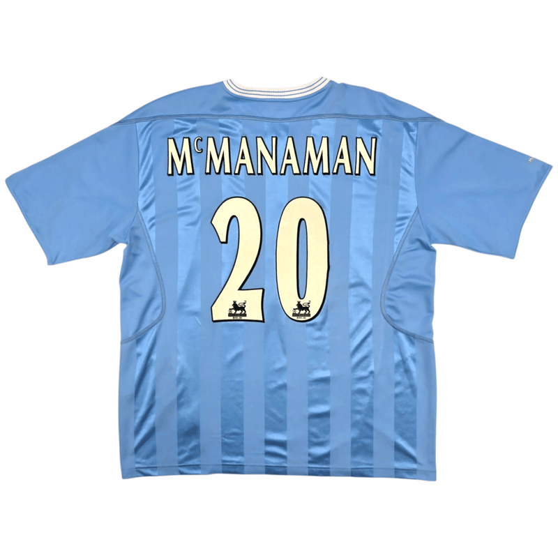 2003/04 Manchester City Home Football Shirt (2XL) Reebok 20 McManaman - Football Finery - FF301211