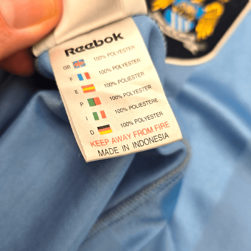 2003/04 Manchester City Home Football Shirt (2XL) Reebok 20 McManaman - Football Finery - FF301211