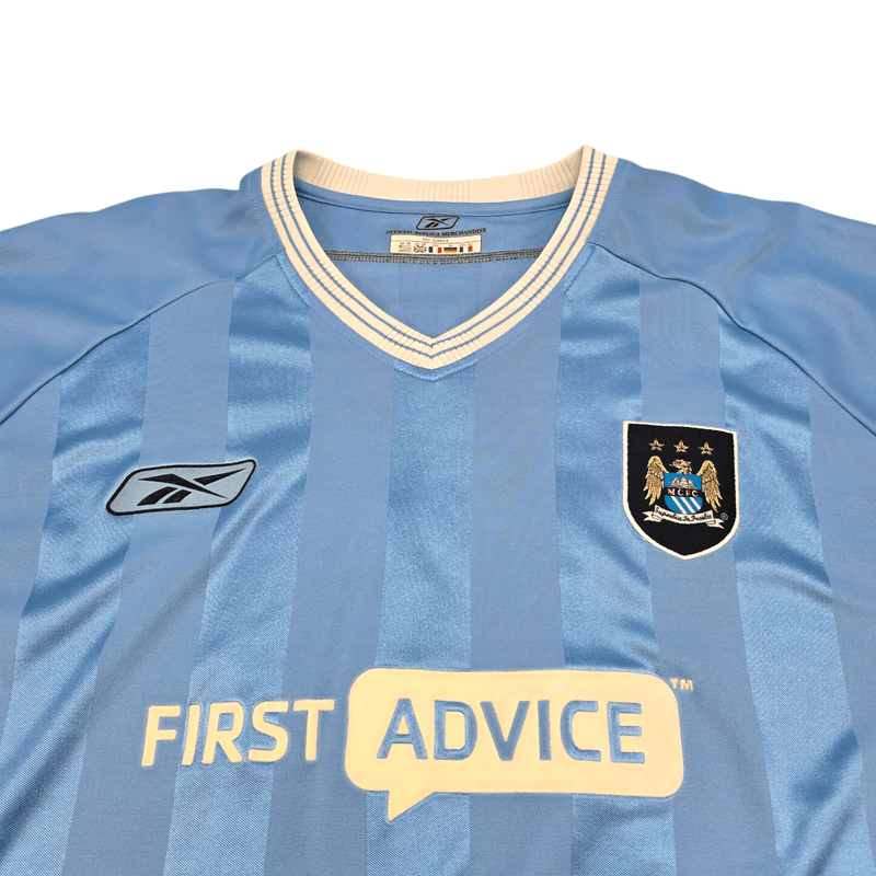 2003/04 Manchester City Home Football Shirt (2XL) Reebok 20 McManaman - Football Finery - FF301211