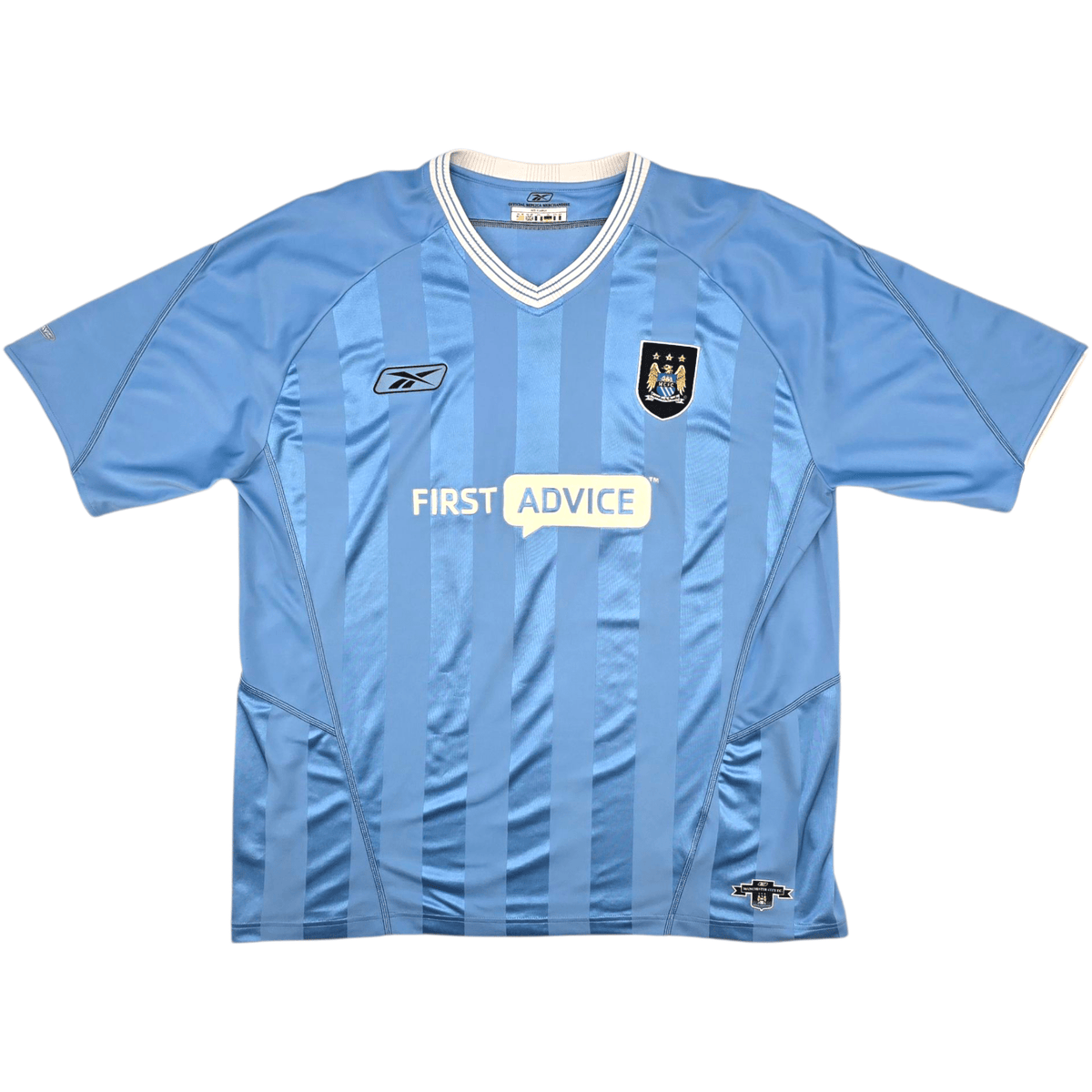 2003/04 Manchester City Home Football Shirt (2XL) Reebok 20 McManaman - Football Finery - FF301211