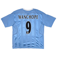 2003/04 Manchester City Home Football Shirt (2XL) Reebok 9 Wanchope - Football Finery - FF302060