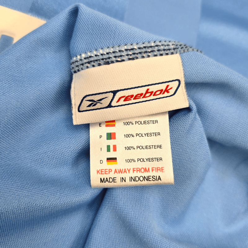 2003/04 Manchester City Home Football Shirt (2XL) Reebok 9 Wanchope - Football Finery - FF302060