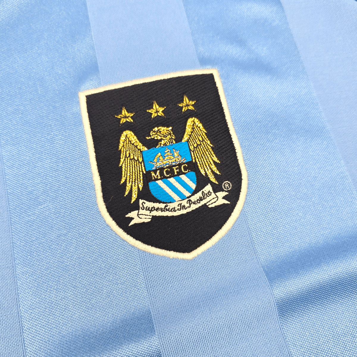 2003/04 Manchester City Home Football Shirt (2XL) Reebok 9 Wanchope - Football Finery - FF302060