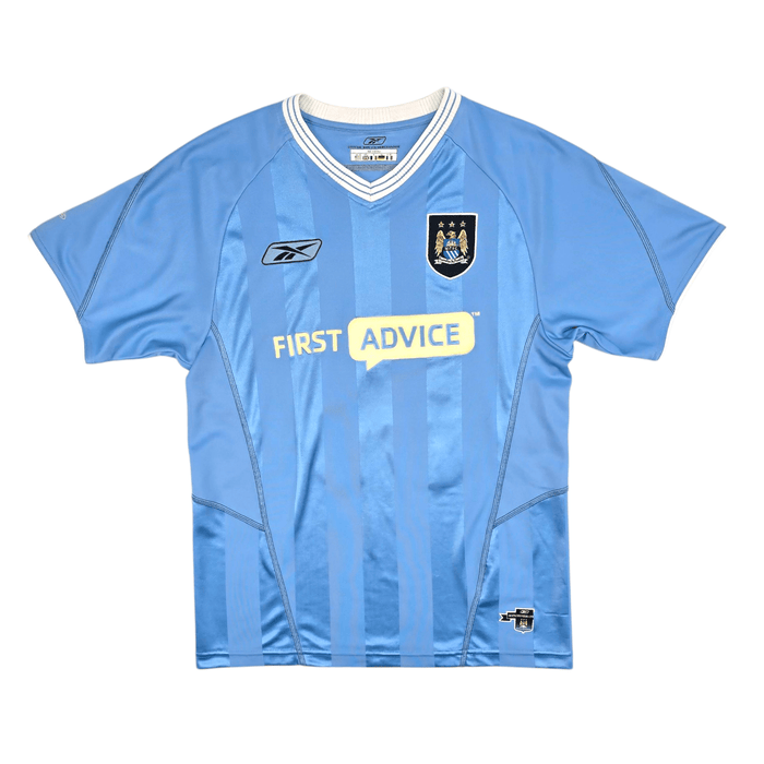 2003/04 Manchester City Home Football Shirt (S) Reebok #39 Anelka - Football Finery - FF300177