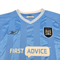 2003/04 Manchester City Home Football Shirt (XL) Reebok #9 Wanchope - Football Finery - FF300178