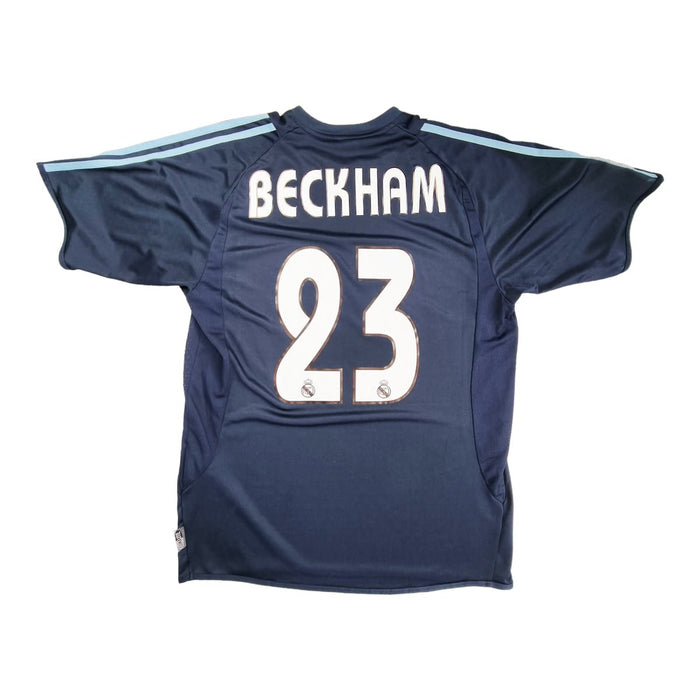 2003/04 Real Madrid Away Football Shirt (M) Adidas # 23 Beckham - Football Finery - FF202455