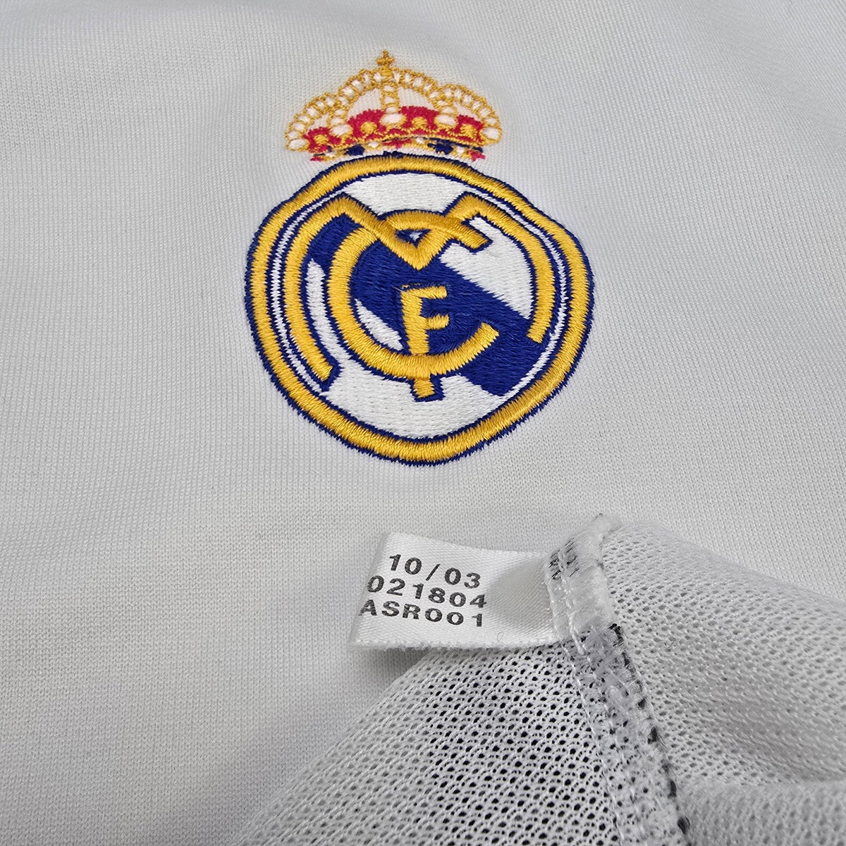 2003/04 Real Madrid Home Football Shirt (L) Adidas 5 Zidane - Football Finery - FF302990