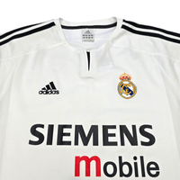 2003/04 Real Madrid Home Football Shirt (L) Adidas 5 Zidane - Football Finery - FF302990