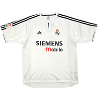 2003/04 Real Madrid Home Football Shirt (L) Adidas 5 Zidane - Football Finery - FF302990