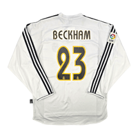 2003/04 Real Madrid Home Football Shirt (XL) Adidas 23 Beckham - Football Finery - FF302723