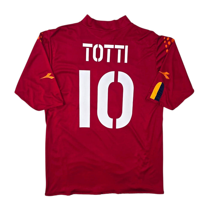 2003/04 Roma Home Football Shirt (XL) Diadora #10 Totti - Football Finery - FF307316
