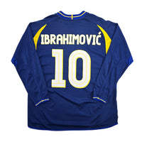 2003/04 Sweden Away Football Shirt (L) Umbro #10 Ibrahimovic - Football Finery - FF307287