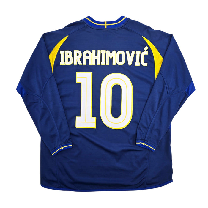 2003/04 Sweden Away Football Shirt (L) Umbro #10 Ibrahimovic - Football Finery - FF307287