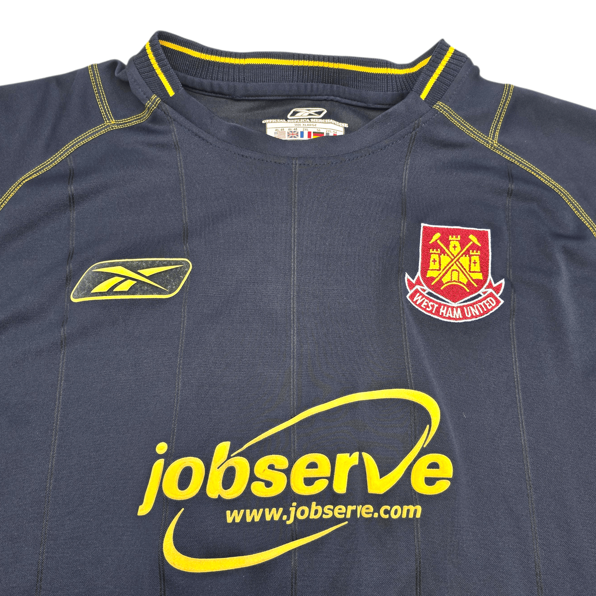 2003/04 West Ham United Away Football Shirt (XL) Reebok 4 - Football Finery - FF304167