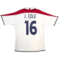 2003/05 England Home Football Shirt (L) Umbro 16 J. Cole - Football Finery - FF304133