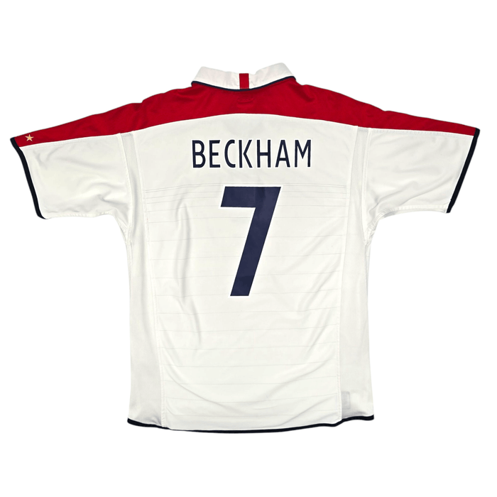 2003/05 England Home Football Shirt (L) Umbro #7 Beckham - Football Finery - FF300186